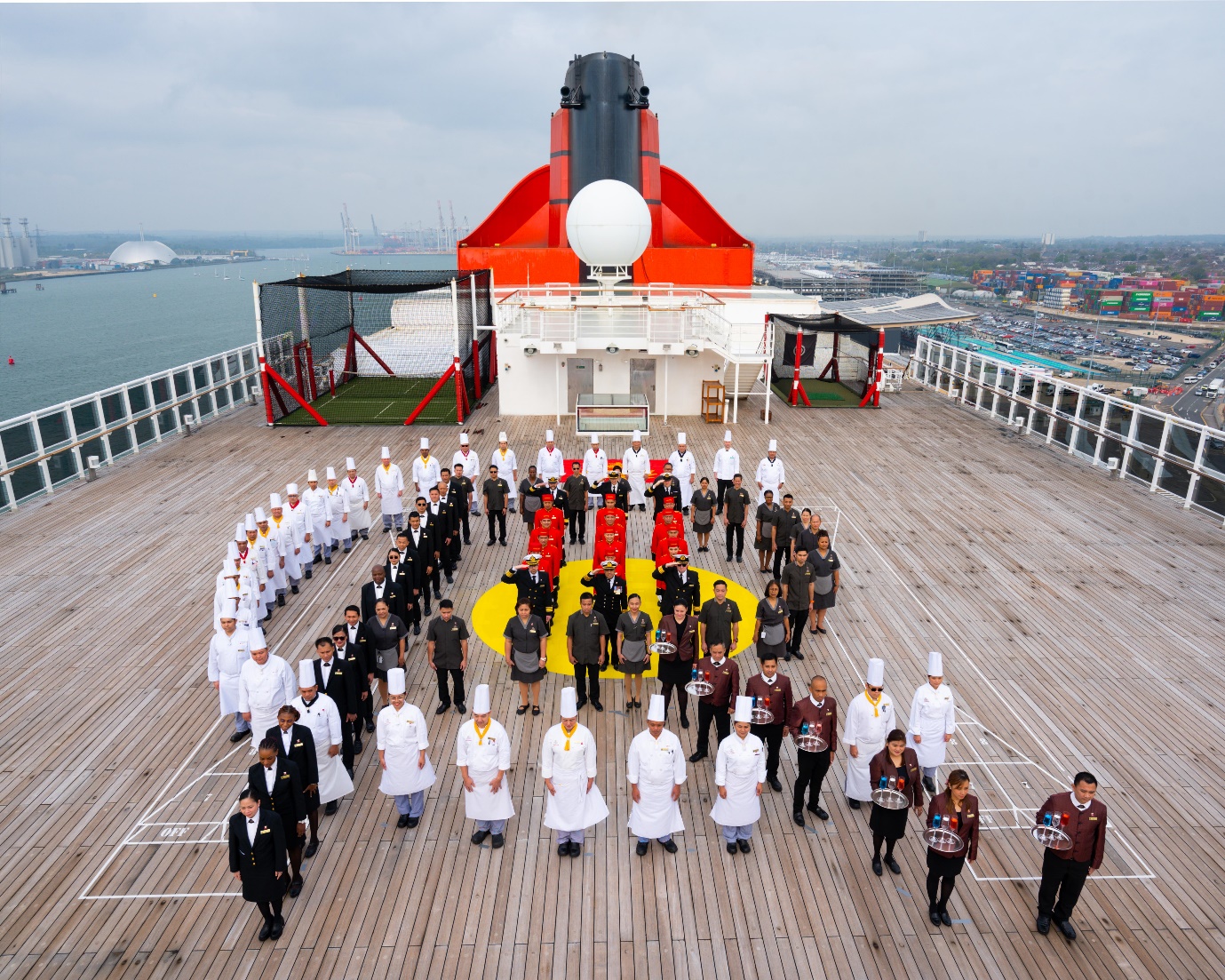 Crew Onboard Cunard's Queen Mary 2 Celebrate Coronation In Style