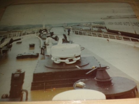 The Canal looks so narrow! Entering the locks