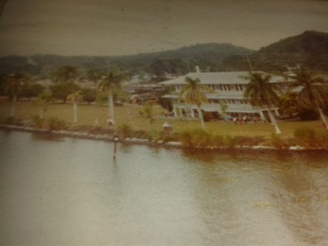 Small village along the Panama Canal